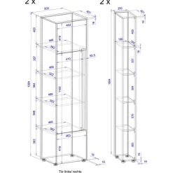 Aktenschrank 4teilig Rascian