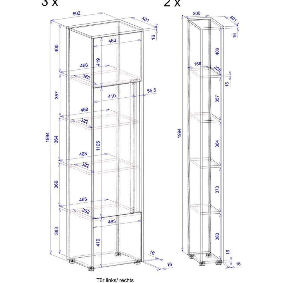 Aktenschrank 5teilig Rascian