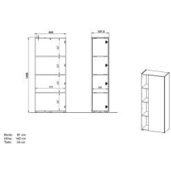 Arbeitszimmermöbel Set Sinnabra