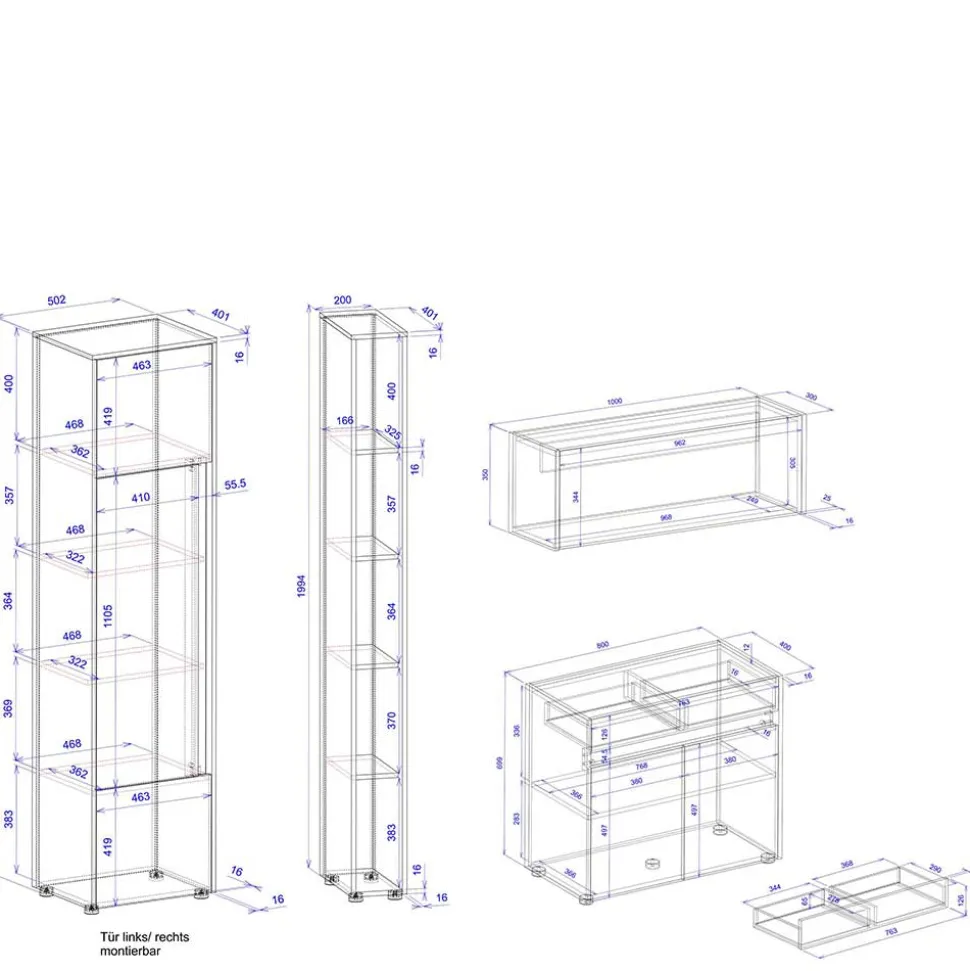 Arbeitszimmermöbel Set Uzniana