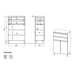 Bad Highboard Ortensia
