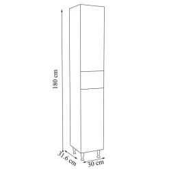 Bad Hochschrank Fabolie