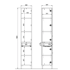 Badezimmer Hochschrank Sisam