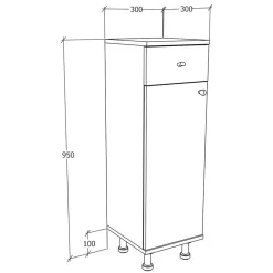 Badezimmer Schrank klein Roselina