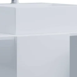 Badezimmer Schrank weiß Pseidoca