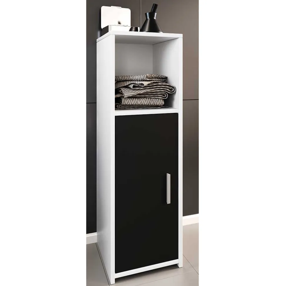 Badschrank Schwarz Weiß Panales