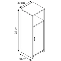 Badschrank Schwarz Weiß Panales