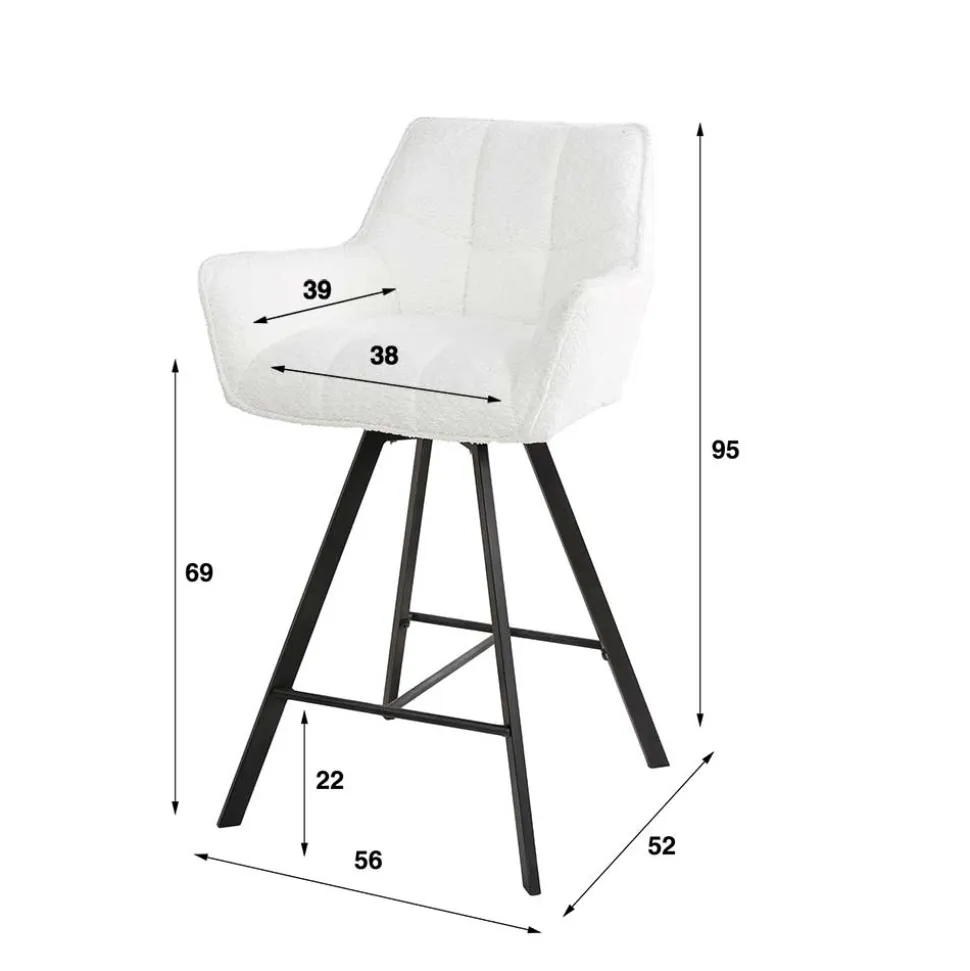 Barhocker mit Lehne Brasatura