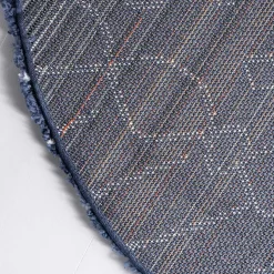 Blauer Shaggy Teppich Vulin