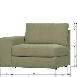 Couch Element mit Armlehne links Karyon