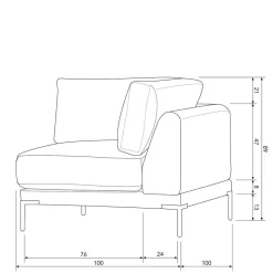 Couchlandschaft modular Rio