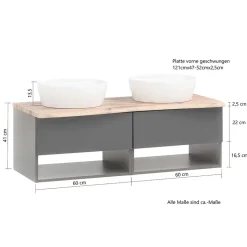 Doppel Waschtischschrank Vressa