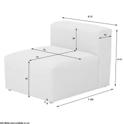Einzelelement Modulsofa Felictia