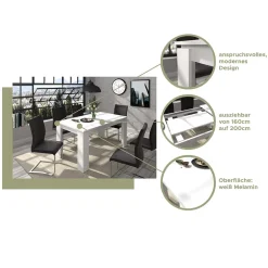 Esszimmer Tisch mit Auszug Tinello