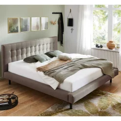 Gepolstertes Bett Hellbraun Olmidava