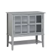 Graue Vitrine Lino