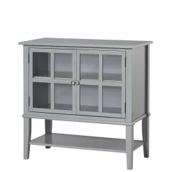 Graue Vitrine Lino
