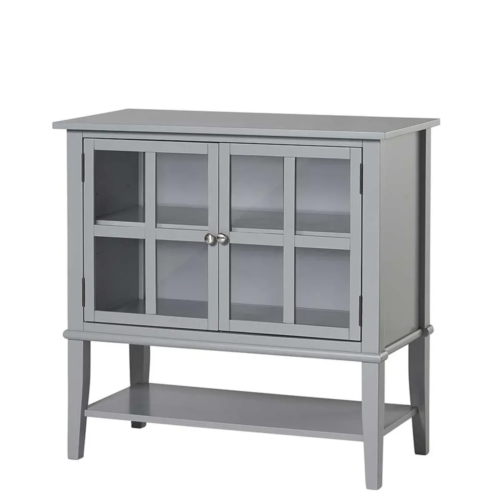 Graue Vitrine Lino