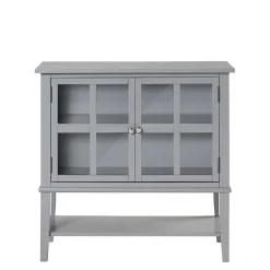 Graue Vitrine Lino