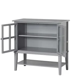 Graue Vitrine Lino