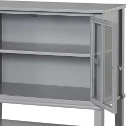 Graue Vitrine Lino