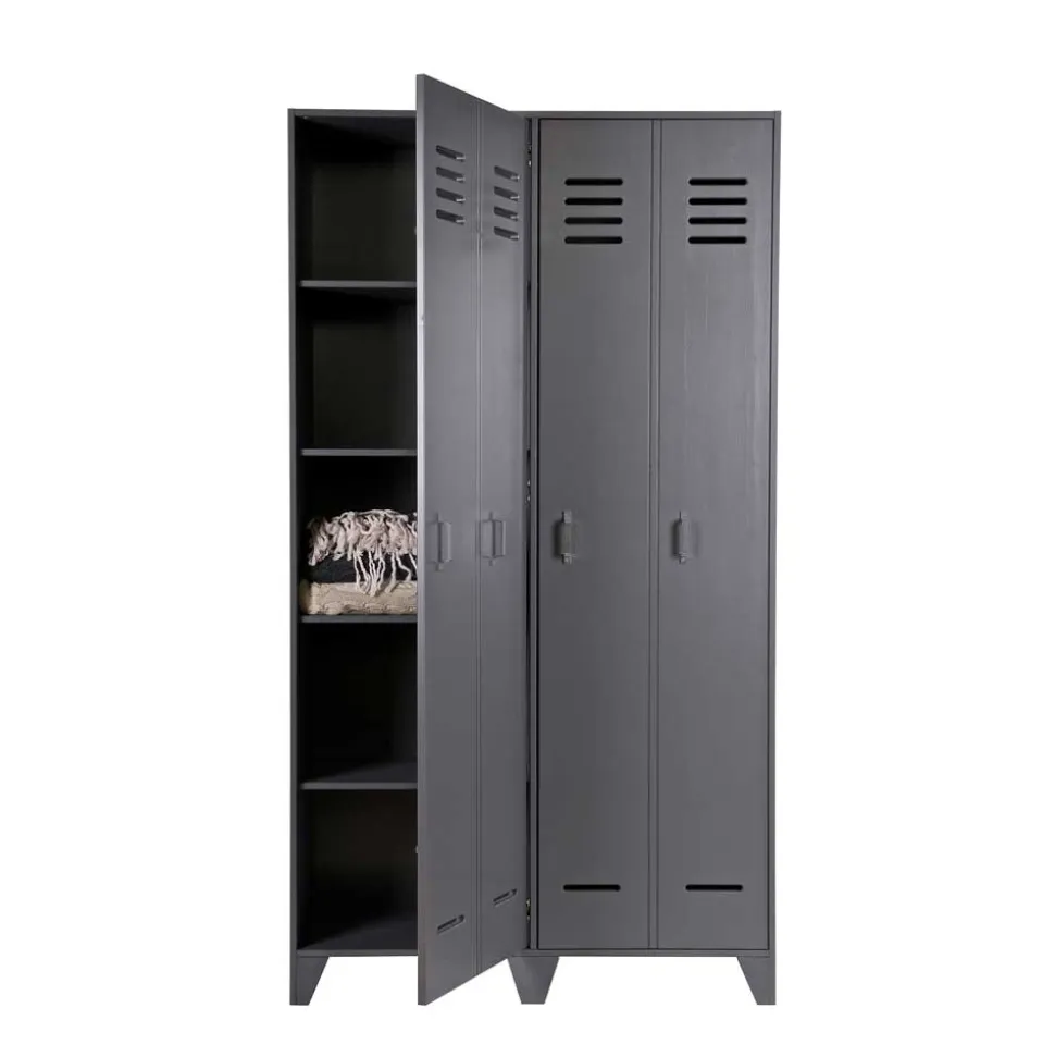 Grauer Spindschrank Leonora