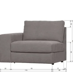 Graues Modulsofa Fredoco