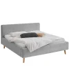 Graues Polster Stoffbett Lemerzi