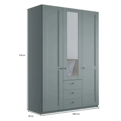 Graugrüner Kleiderschrank Forjan