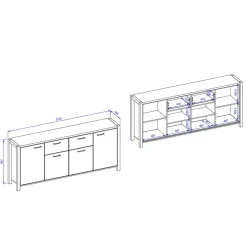 Große Wohnzimmer Kommode Foxxy
