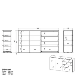 Großes Sideboard Genrom