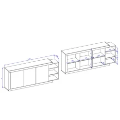 Großes Sideboard Prismo