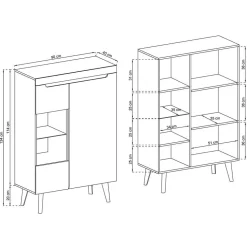 Highboard Vitrine Tomya