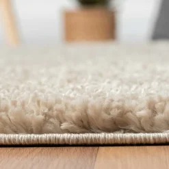 Hochflor Teppich Beige Rondma