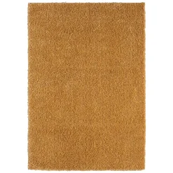 Hochflor Teppich Goldgelb Sesedra