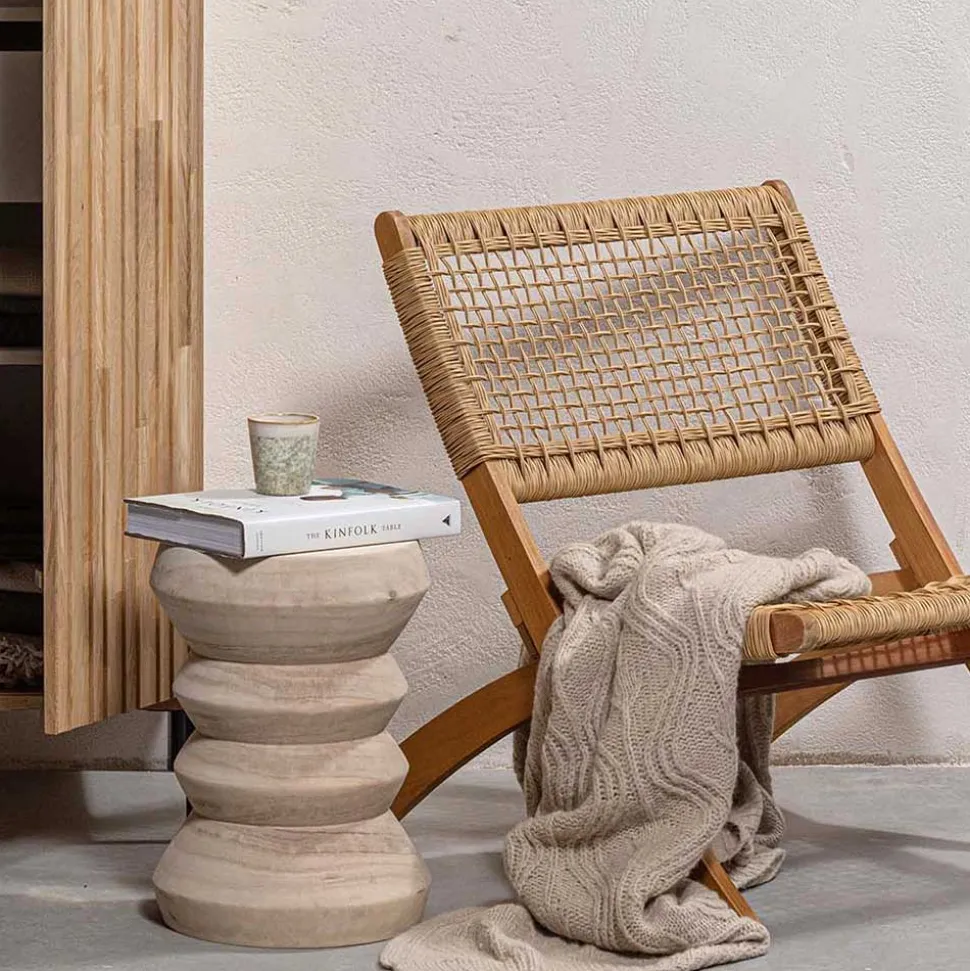 Holzhocker rustikal Shoko