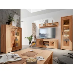 Kernbuche TV Wohnwand Olmedo