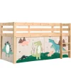 Kinder Hochbett mit Vorhang Sestranco