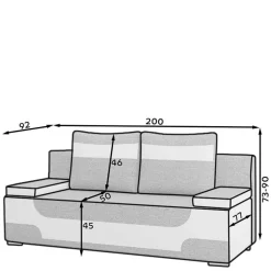Klappcouch Hiltona