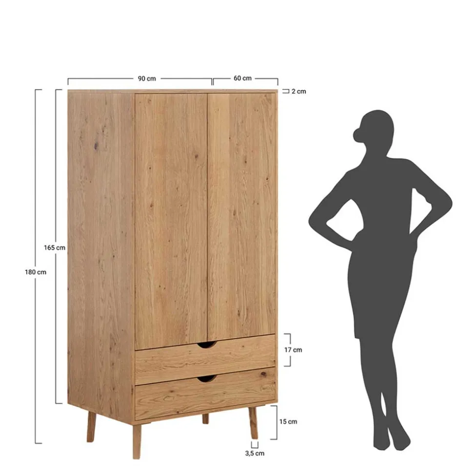 Kleiderschrank Holz Arora