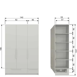 Kleiderschrank Holz Drovens