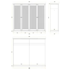 Kleiderschrank massiv Phelix