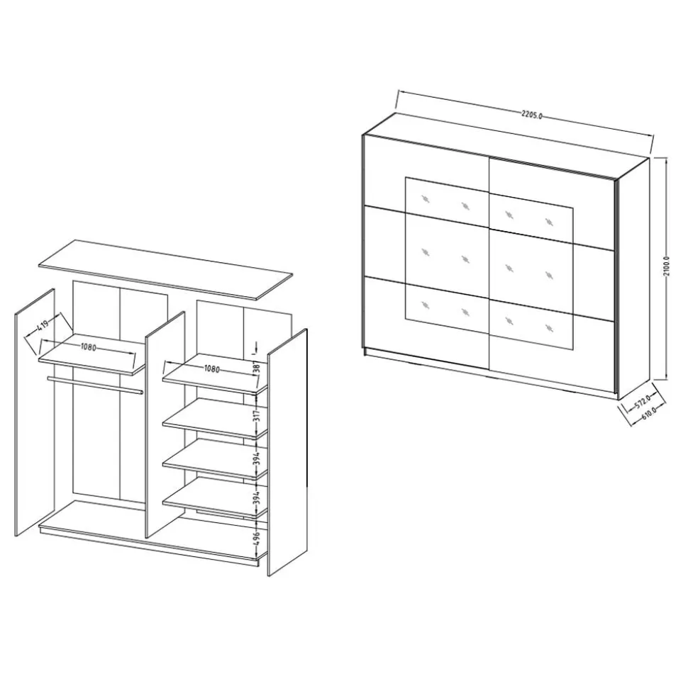 Kleiderschrank Mezzo