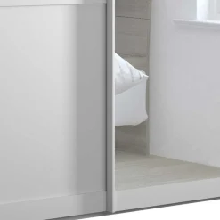 Kleiderschrank Schwebetüren weiß Tudana