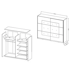 Kleiderschrank Schwebetüren Susianna