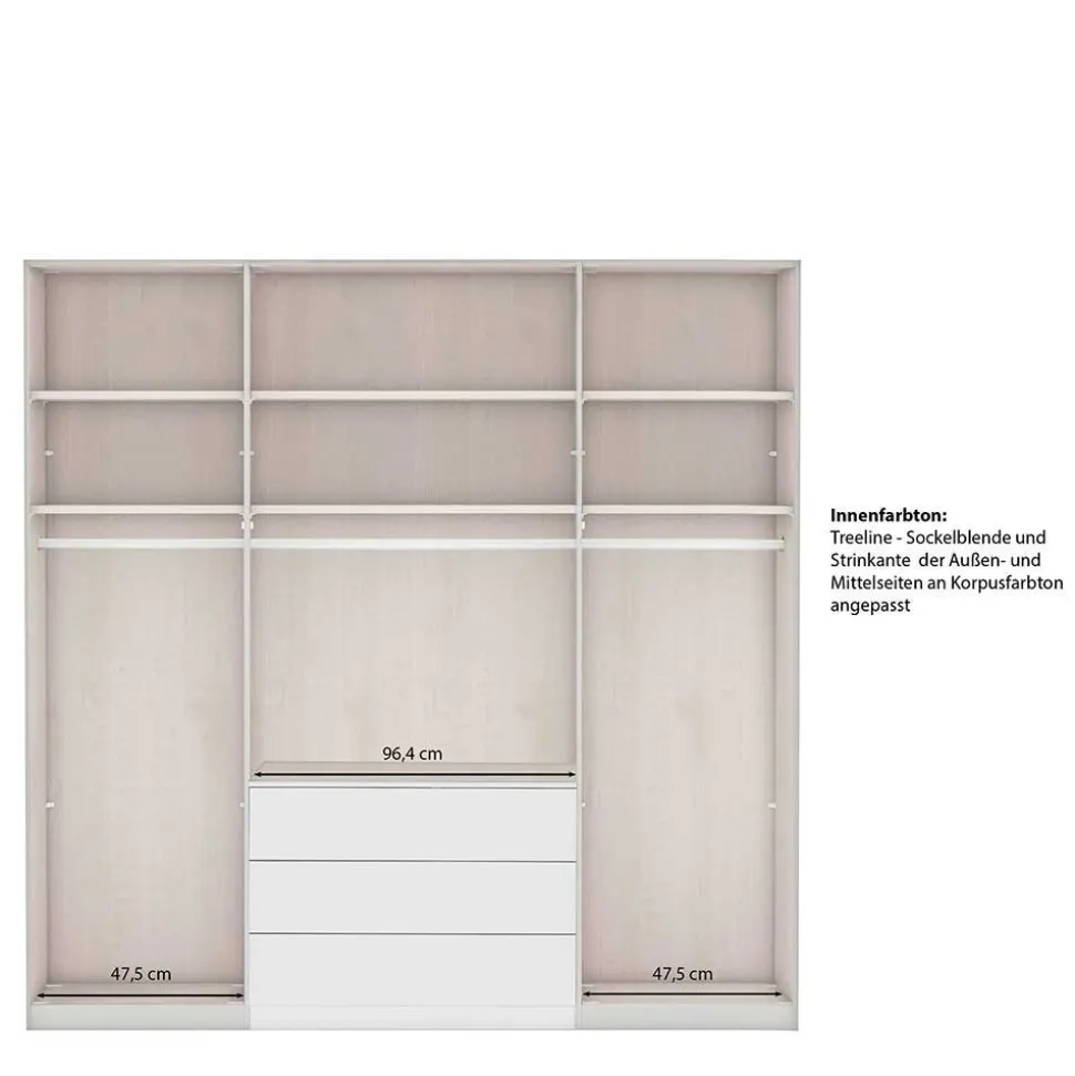 Kleiderschrank weiss Tudana