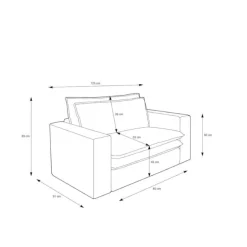 Lounge Sessel mit Hocker Eltusa