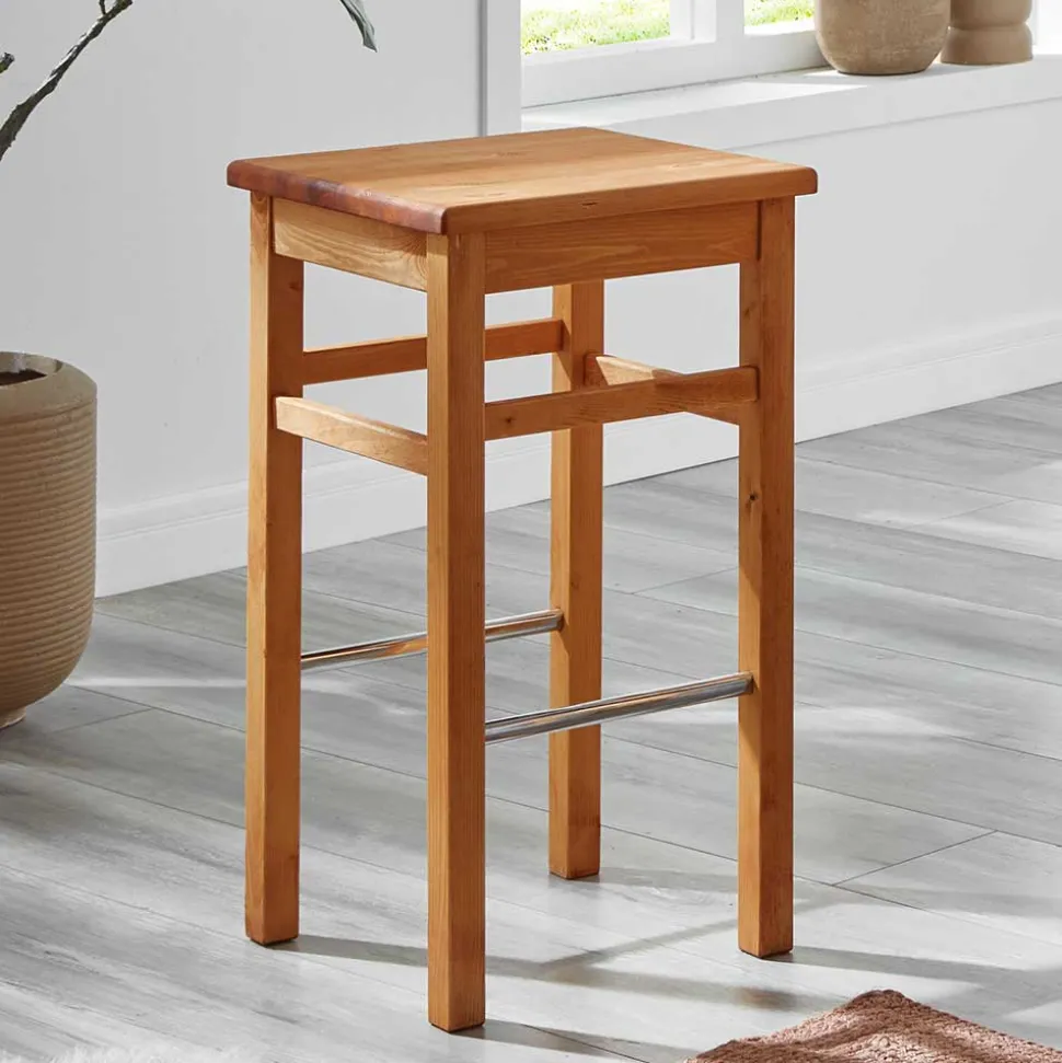 Massivholz Barhocker Lienna
