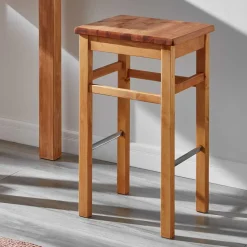Massivholz Barhocker Lienna