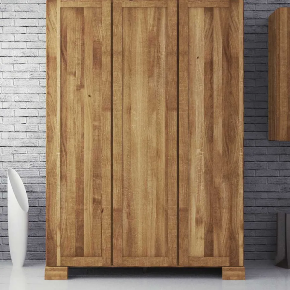 Massivholz Kleiderschrank Sascora